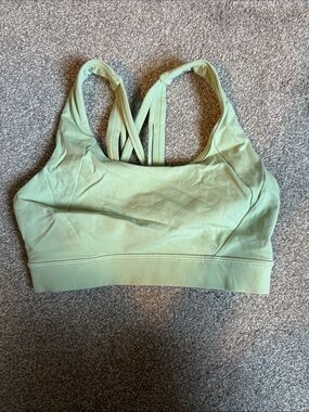Lululemon Light Green Energy Strappy Sports Bra